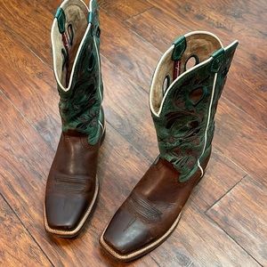 Twisted X Ruff Stock Pull On Western Boots Filigree Embroidered 9.5